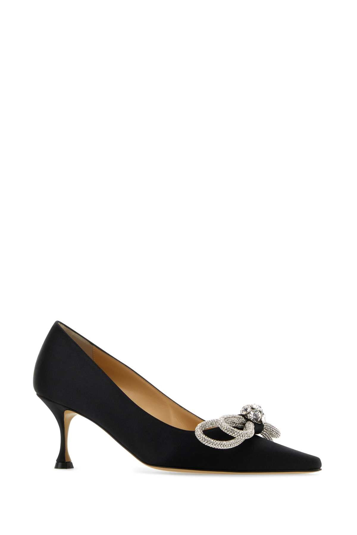 Mach&Mach Women Black Satin Pumps - 2