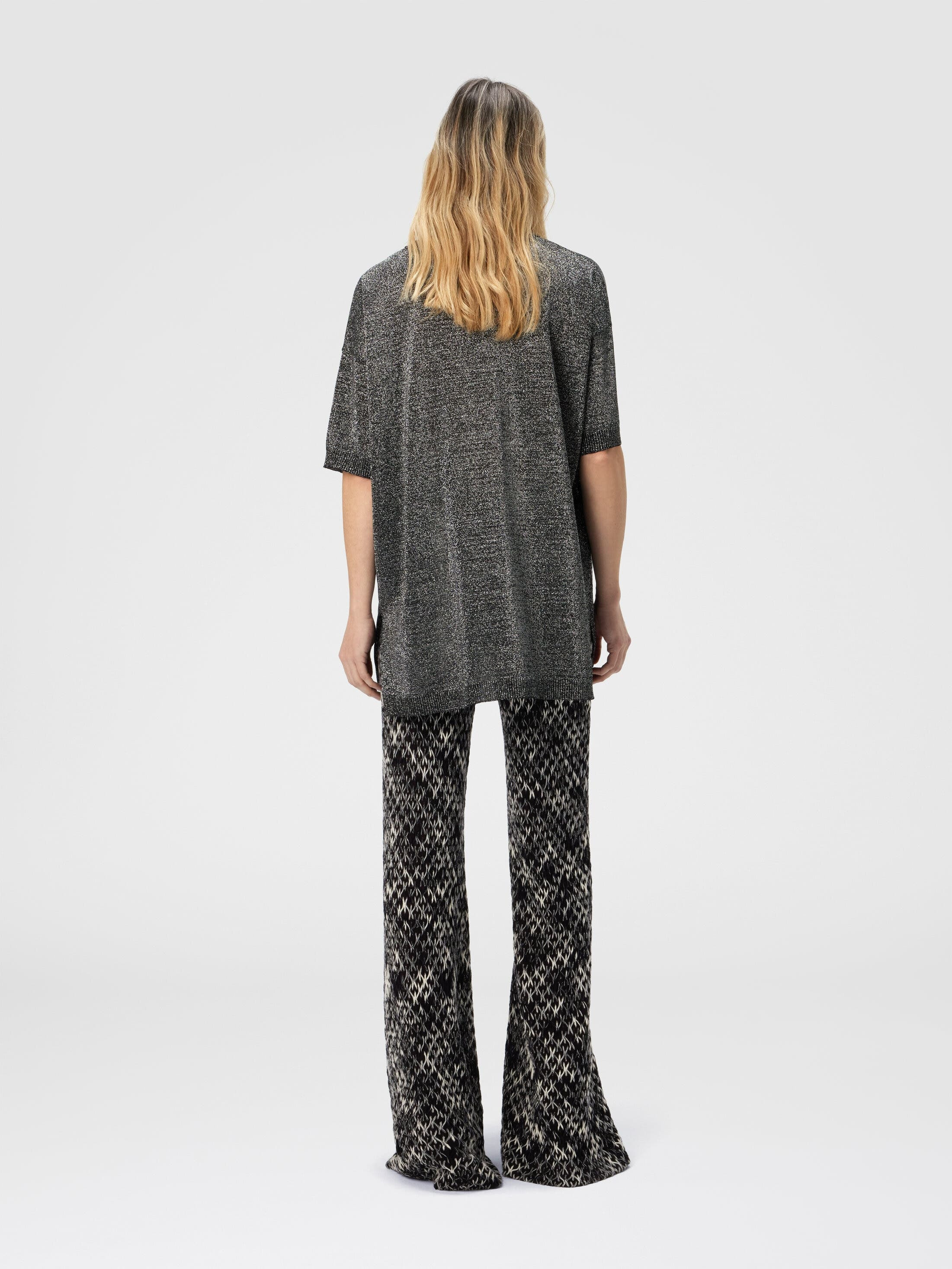 Missoni Boxy Crew Neck Sweater In Lamé in Silver at Nordstrom - 3