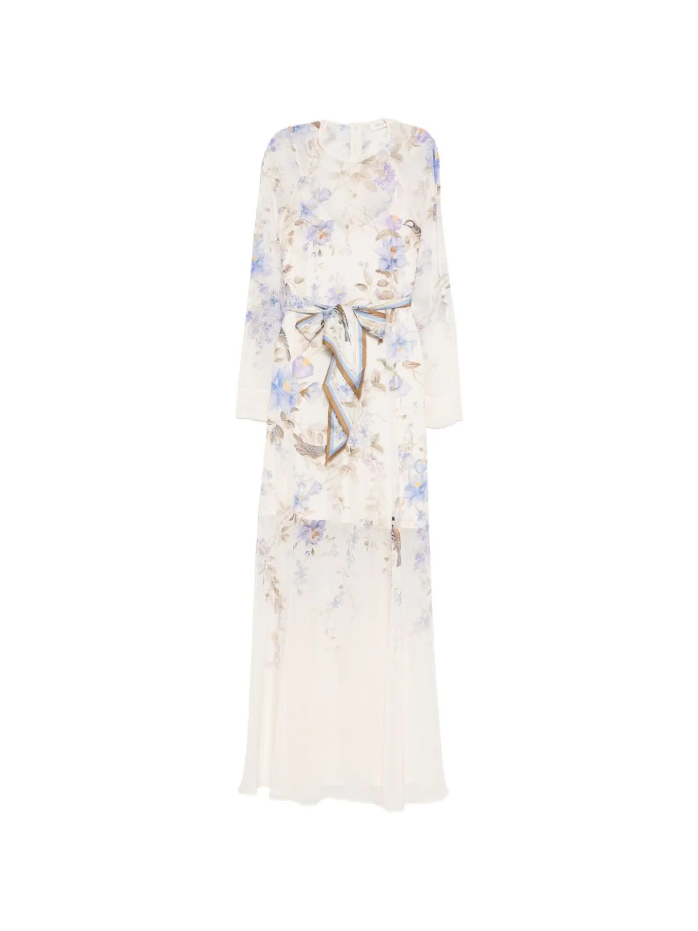 Luna floral print tie maxi dress - 1