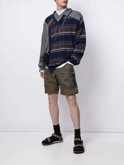 Kolor asymmetric patchwork jumper outlook