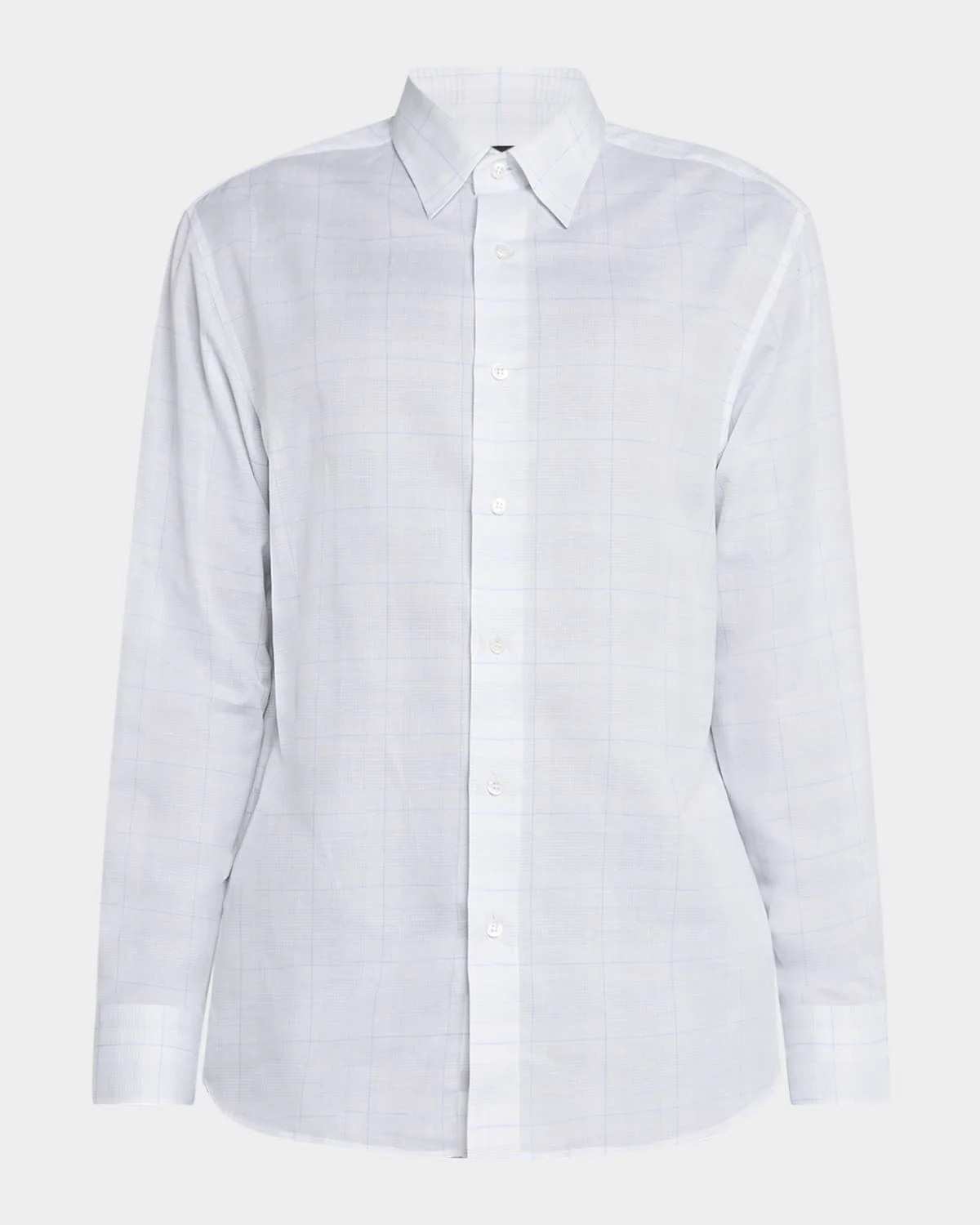 Men's Cotton and Linen Plaid Sport Shirt - 1