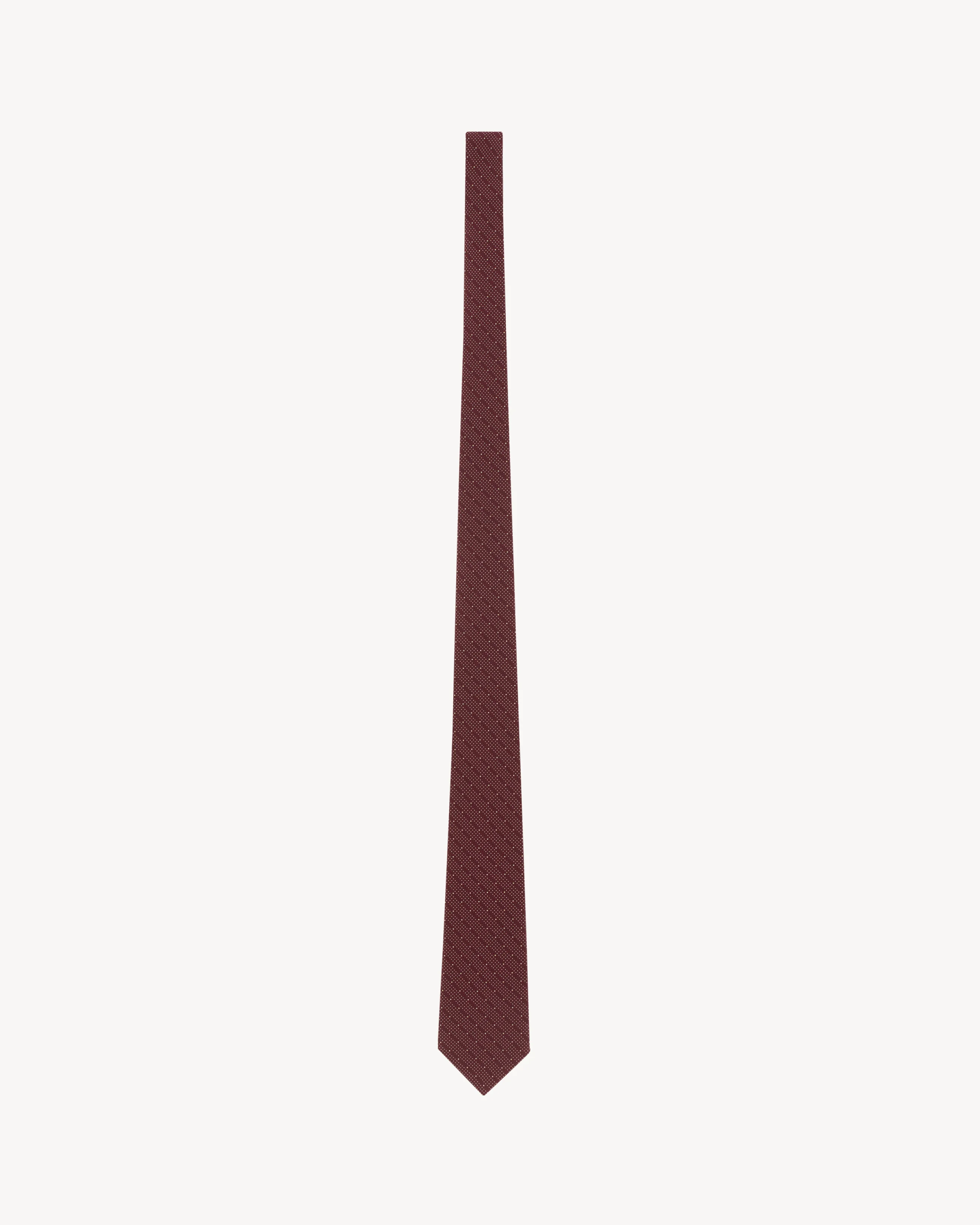 DOTTED STRIPED TIE IN SILK CREPE - 1