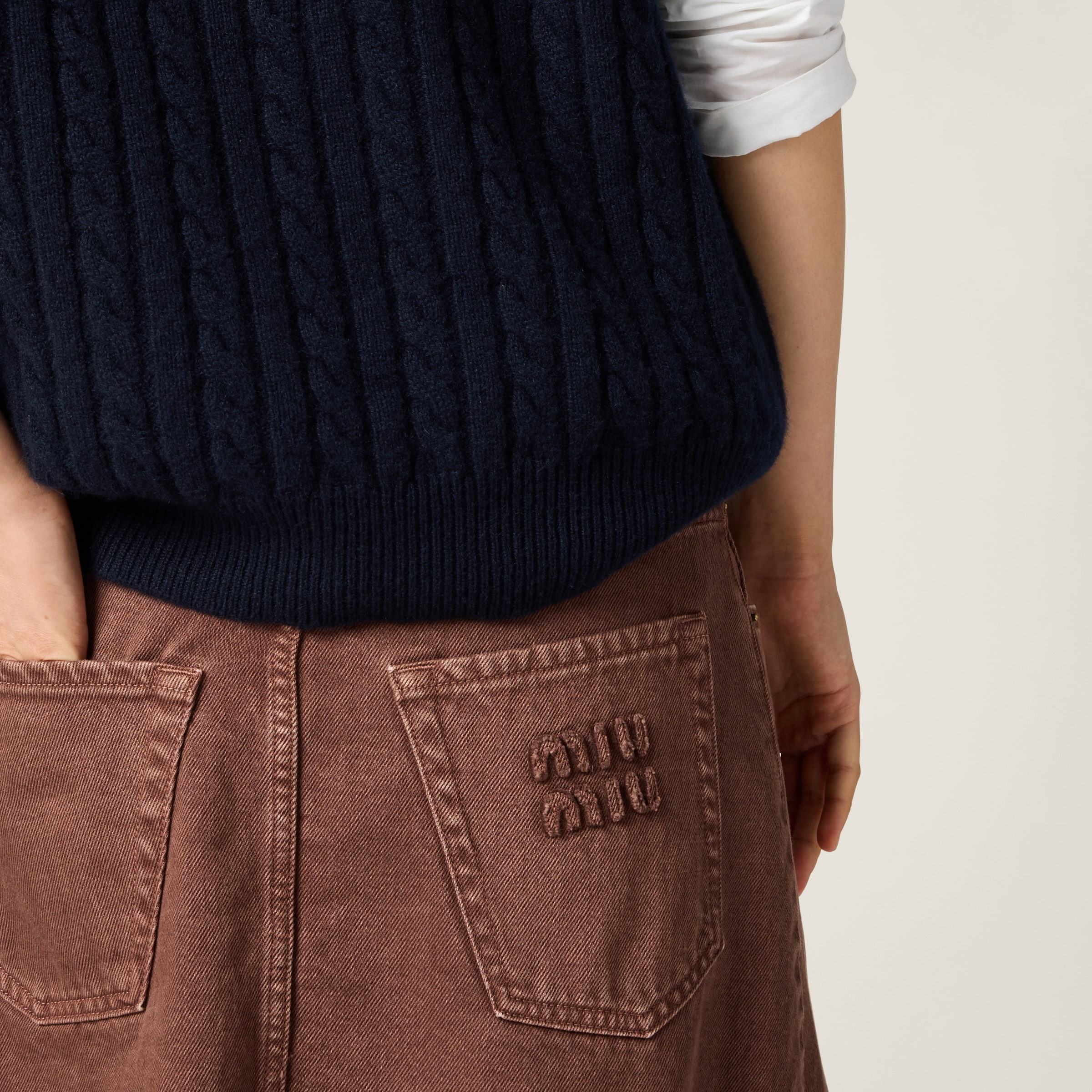 Bull denim miniskirt - 5