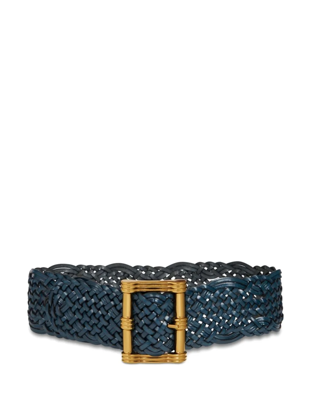 woven leather belt - 1