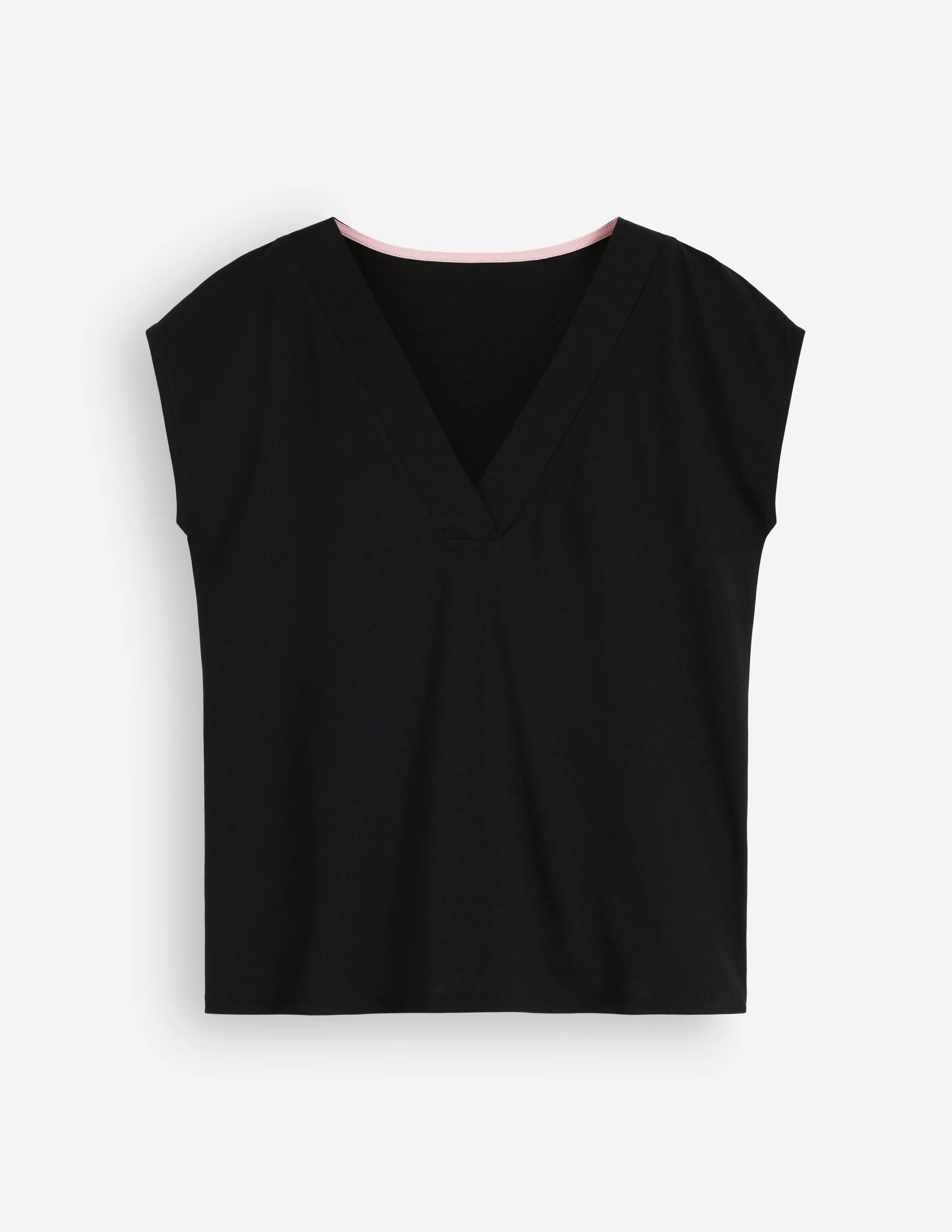 Imi Supersoft V-neck T-shirt-Black - 1