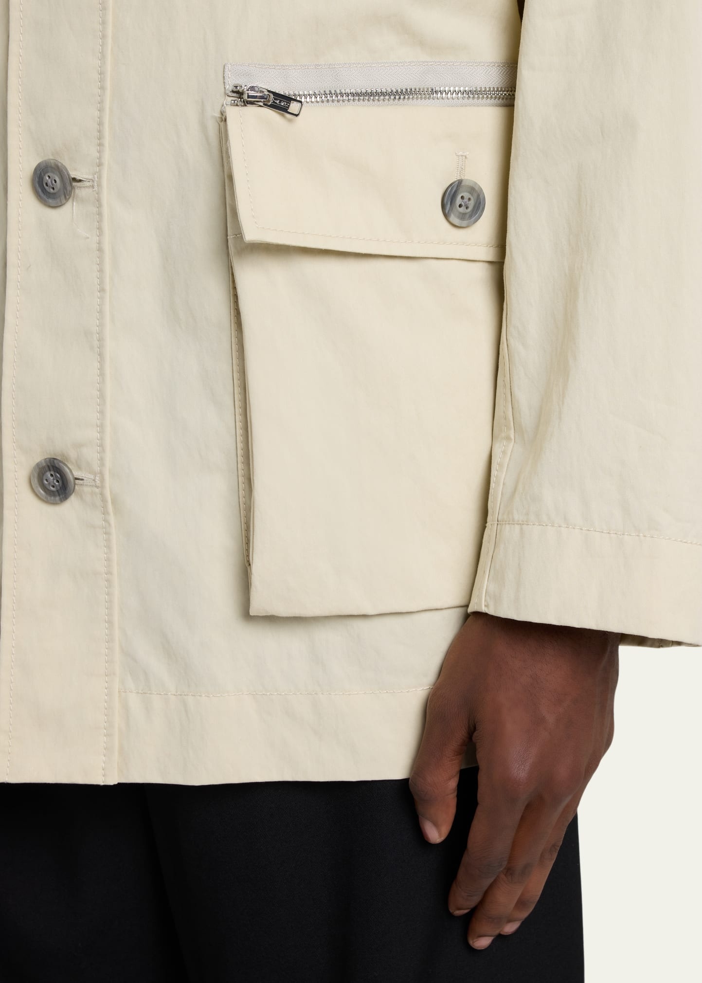 Men's Twill Button-Front Chore Coat - 5