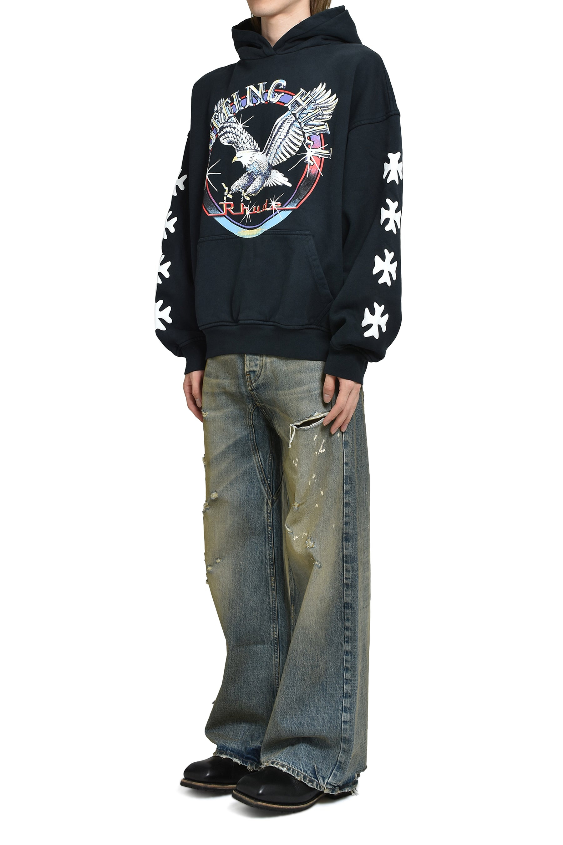 NOTTING HILL EAGLE HOODIE / VTG BLK - 5