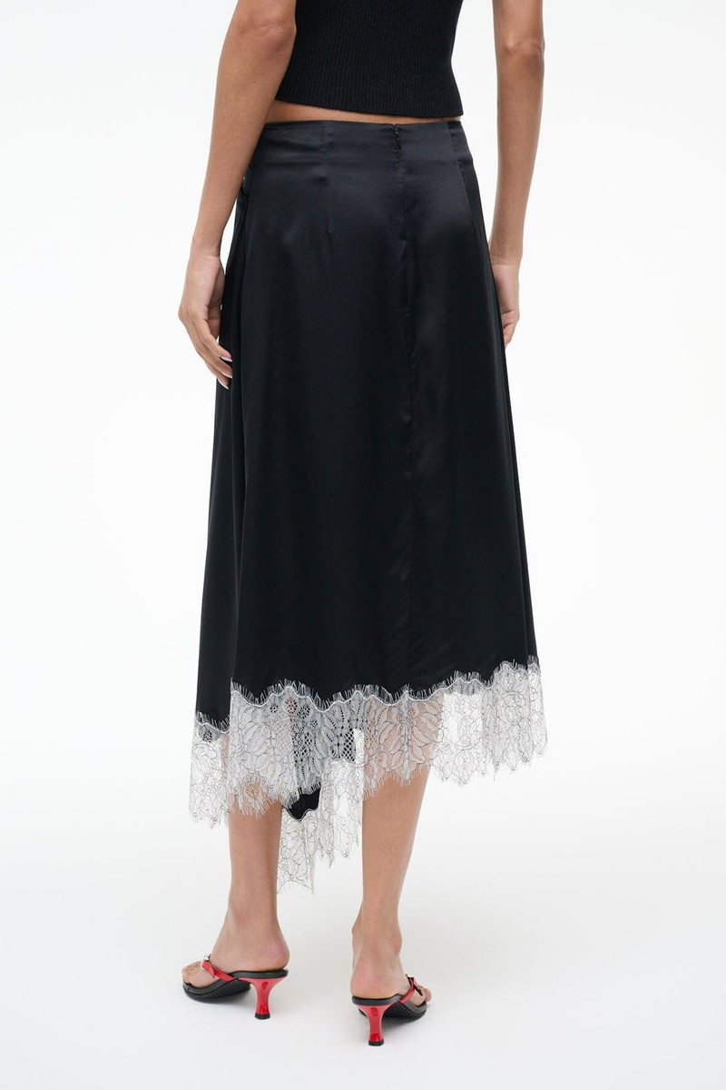 STAUD SONOMA SILK SKIRT BLACK 5