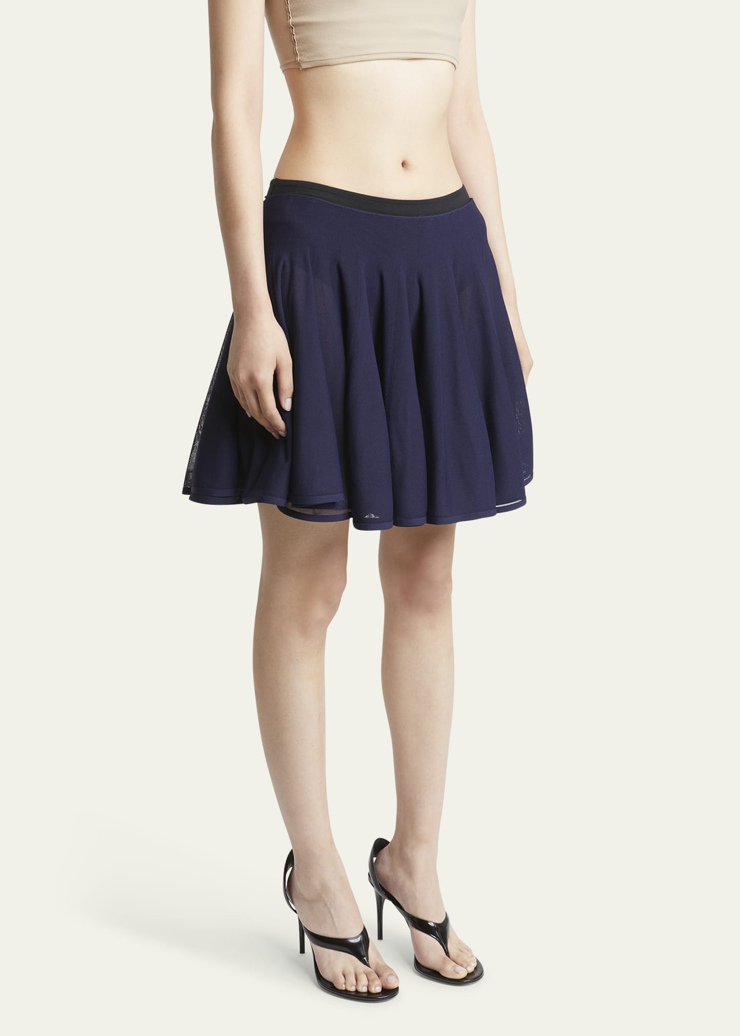 Flared Mini Skirt - 4