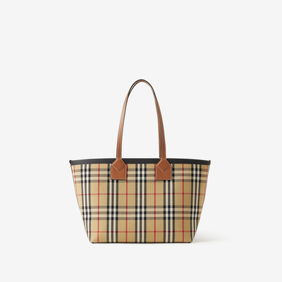 Burberry Check Cotton Small London Tote Bag outlook