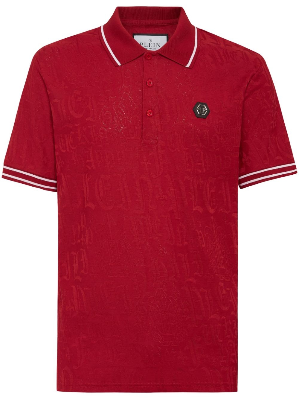 jacquard monogram polo shirt - 1