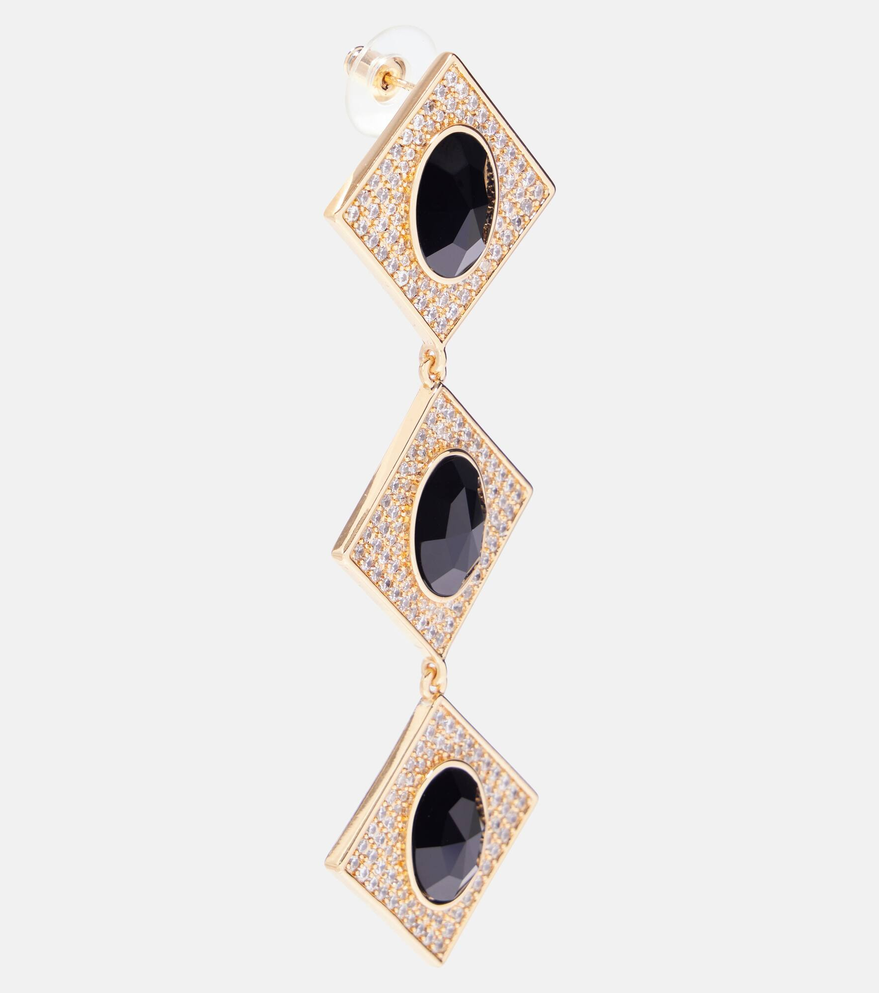 Crystal-embellished drop earrings - 2