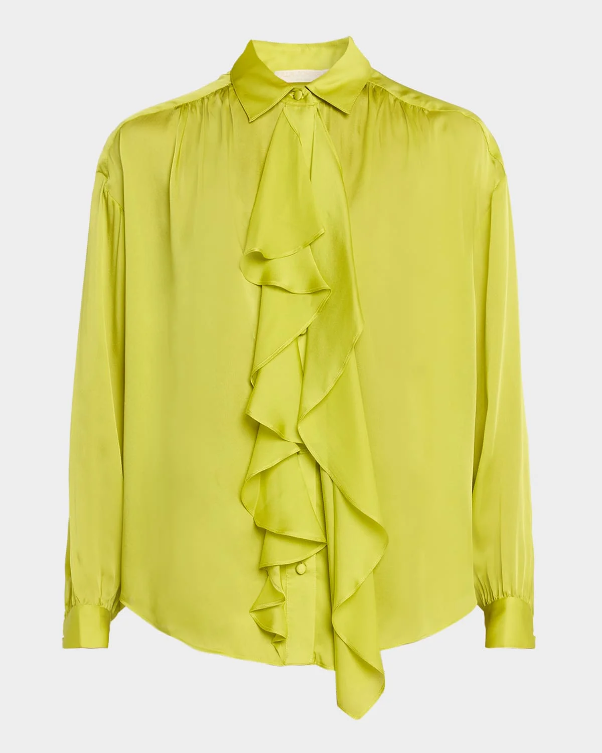 Gesture Silk-Chiffon Ruffle Blouse - 1