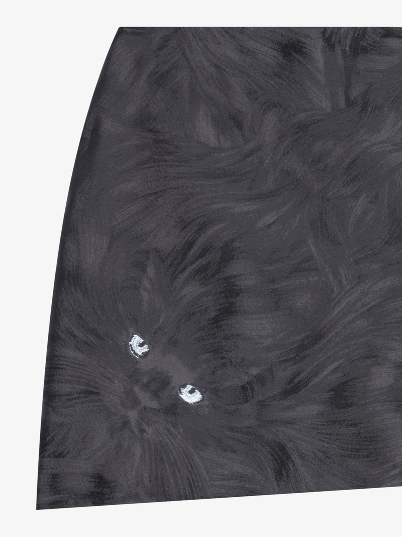 MINI ASYMMETRIC SKIRT IN CAT JACQUARD 5