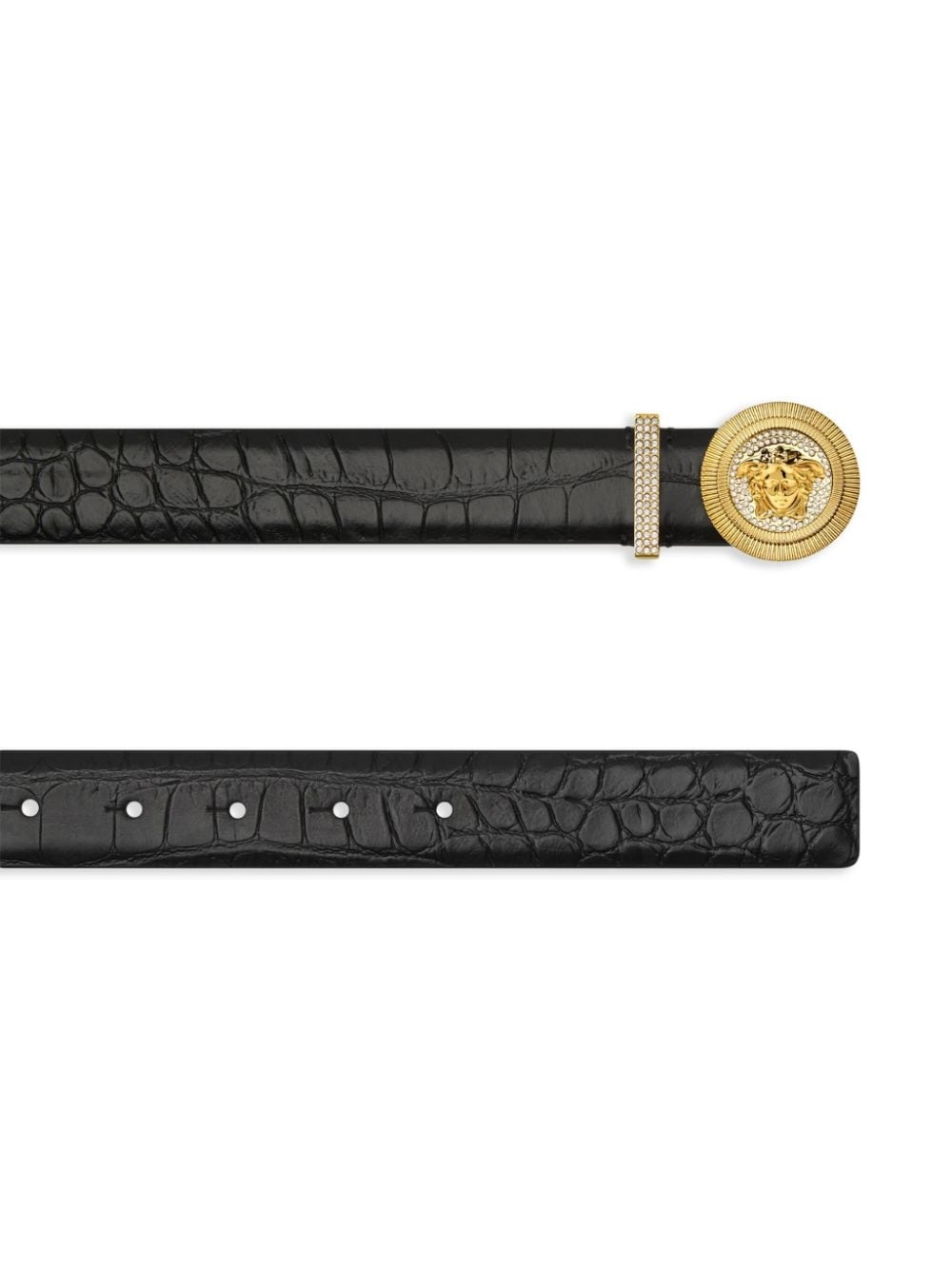 Medusa Biggie crocodile-embossed belt - 2