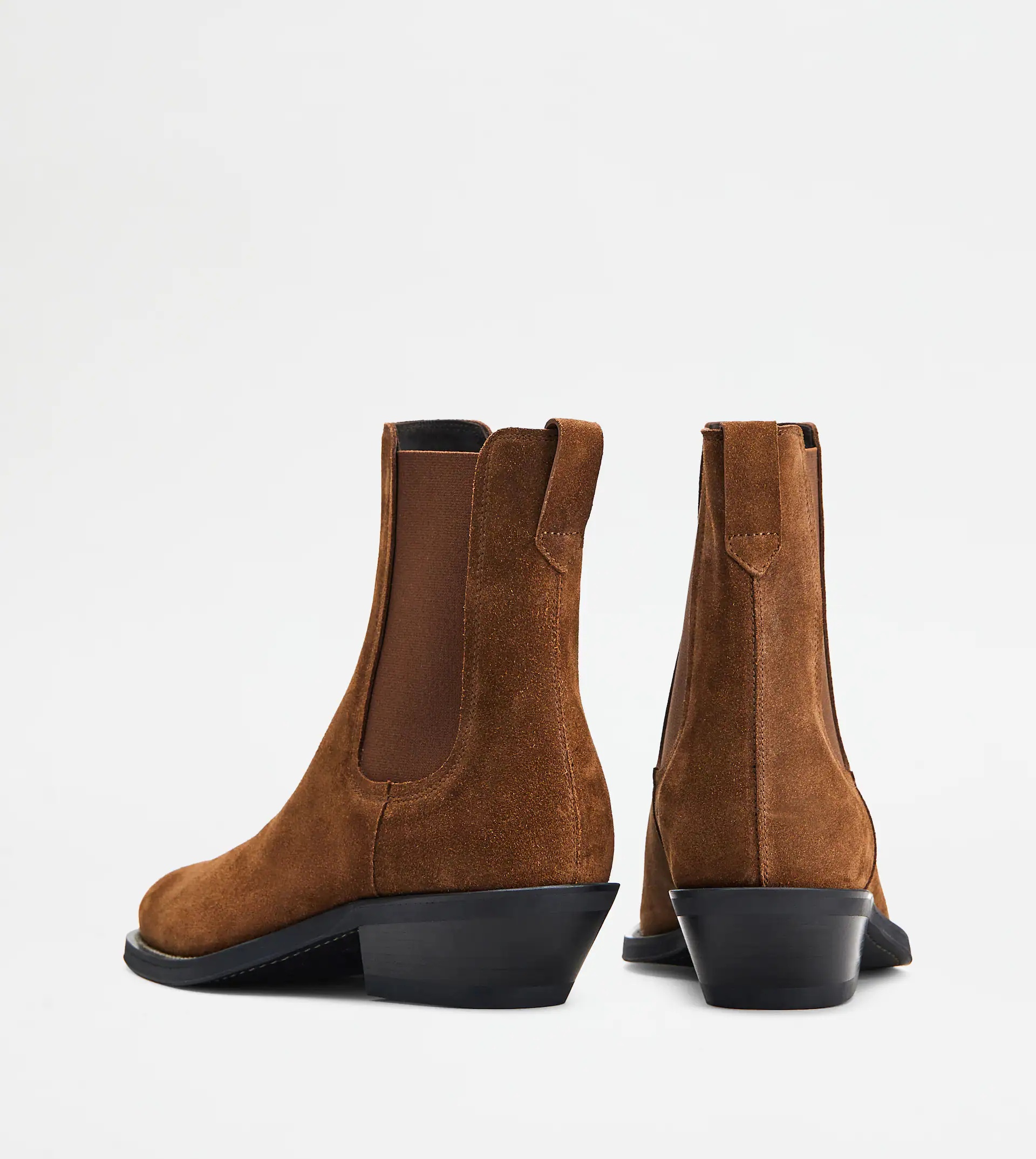 ANKLE BOOTS IN SUEDE - BROWN - 4