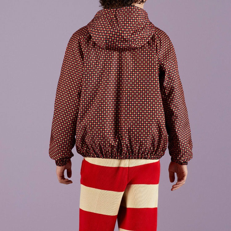 Gucci Geometric Houndstooth Canvas Jacket 'Blue Red Green' 714810-ZAKY3-4310 - 3