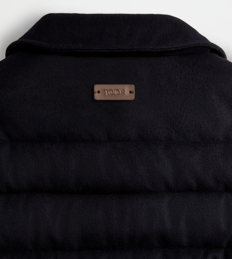 Tod's QUILTED SHIRT JACKET IN T15 WOOL DRAP - BLUE outlook