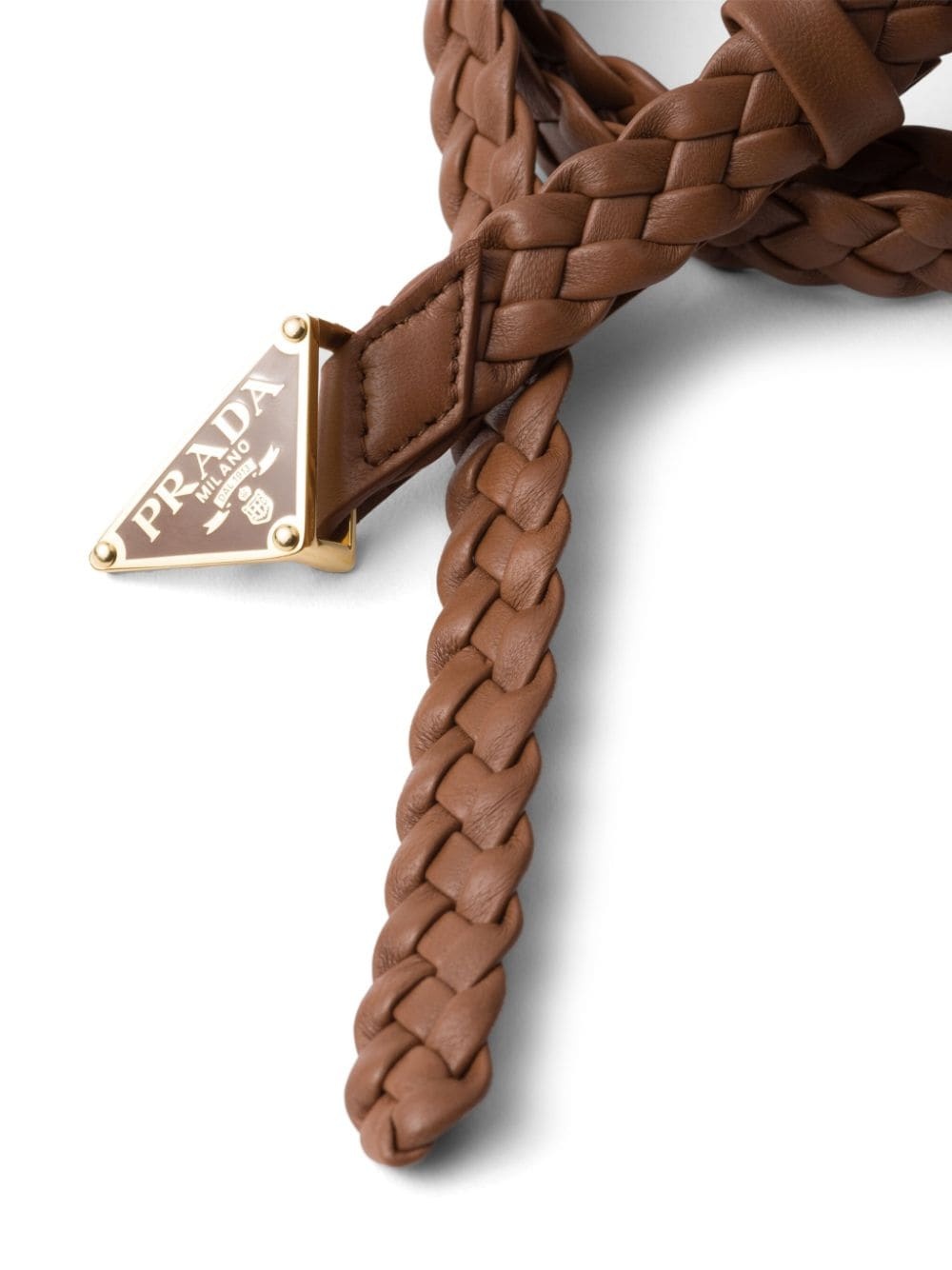 braided leather belt - 2