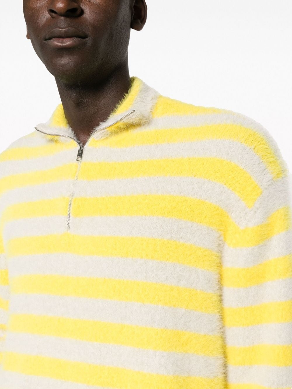 bruched-effect striped jumper - 5