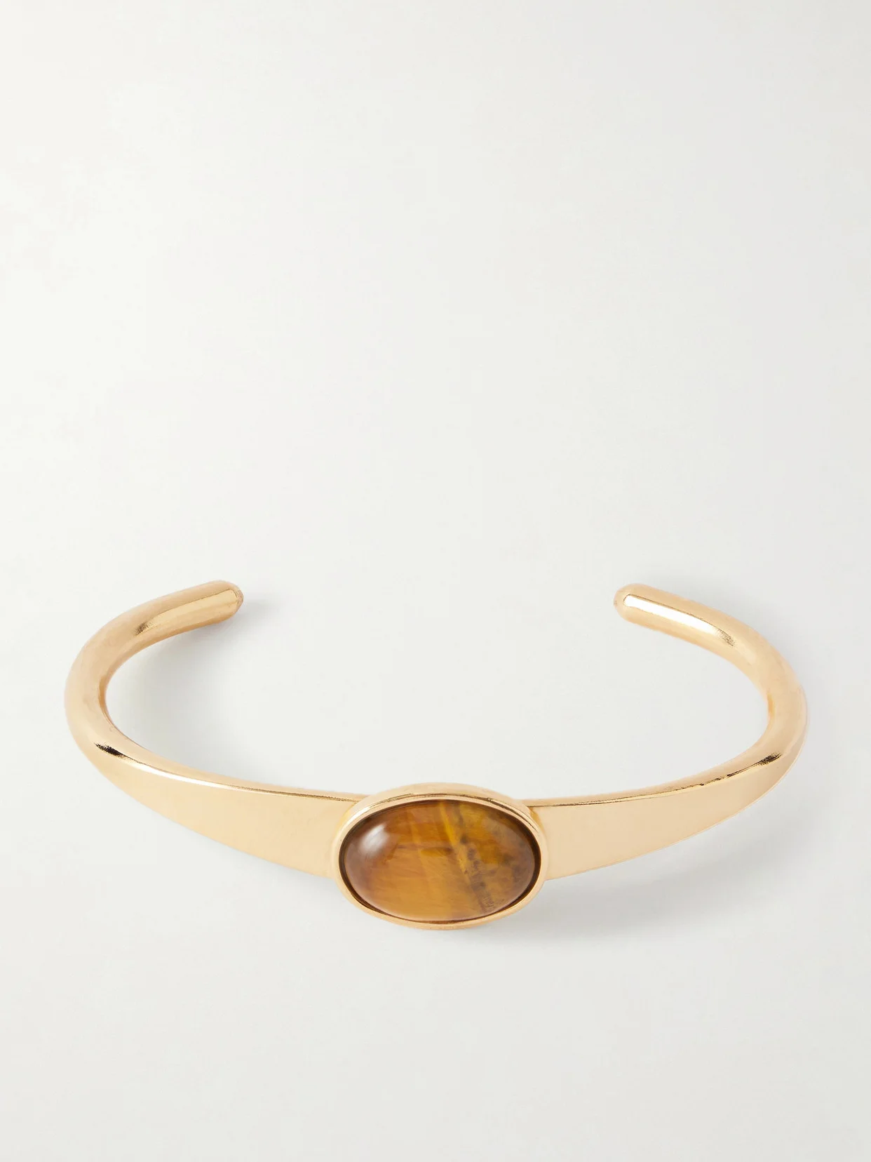 Elaine Gold-plated Tiger's Eye Cuff - 1