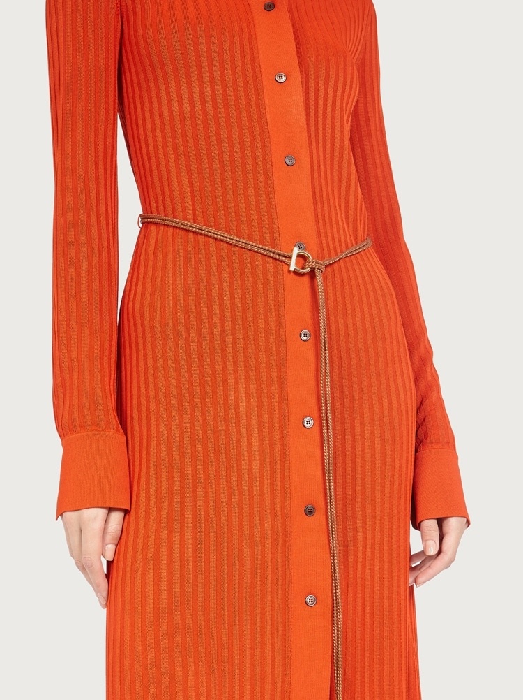 KNITTED SHIRT DRESS - 4