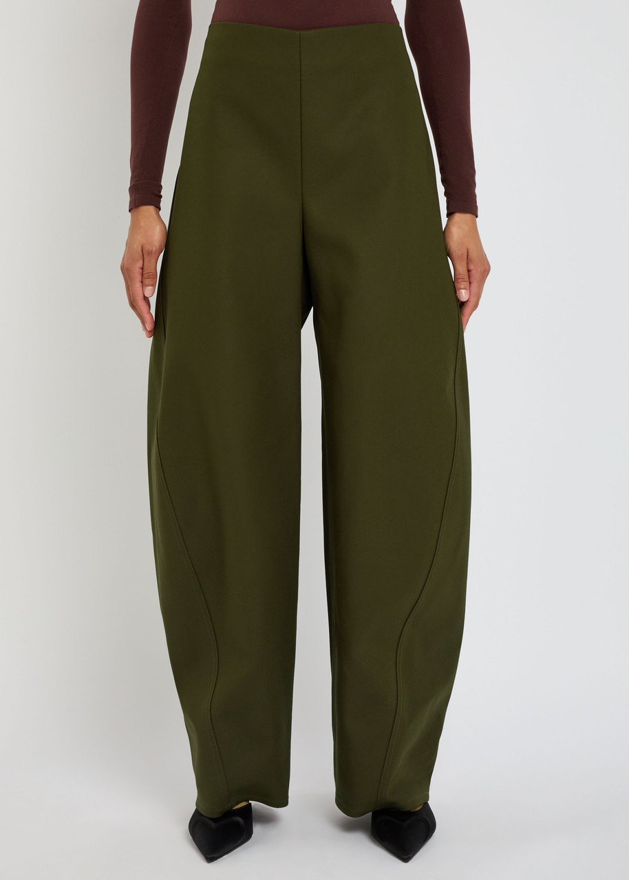 Alaïa Twisted Barrel-leg Cotton Trousers - 2