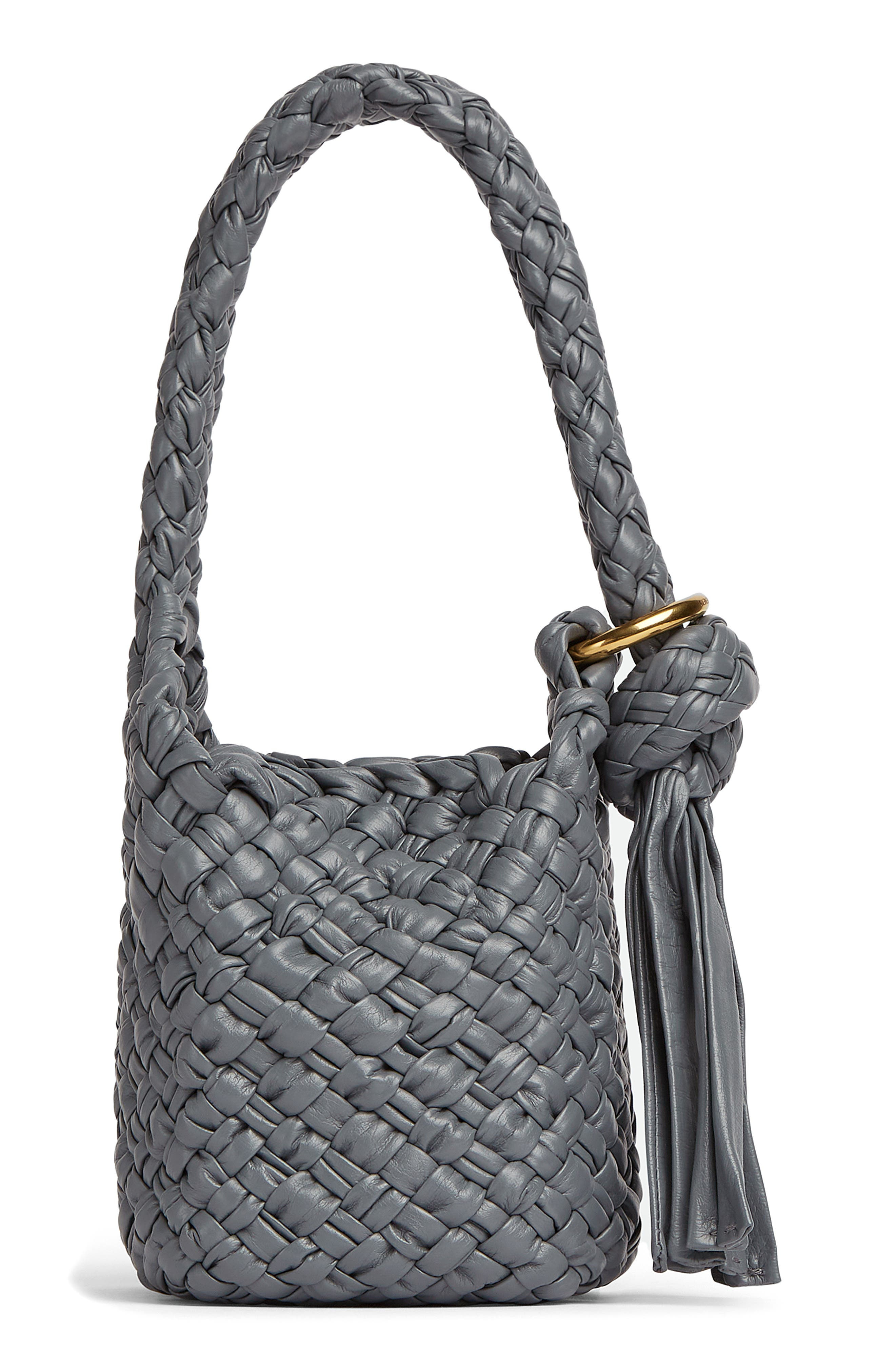 Mini Piero Intrecciato Leather Bucket Bag - 1