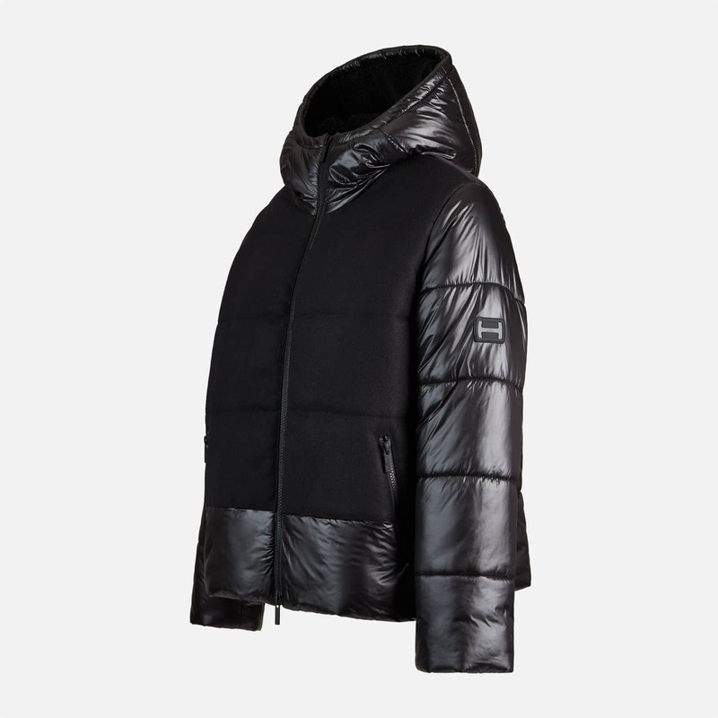 Bimaterial Quilted Jacket Black 10