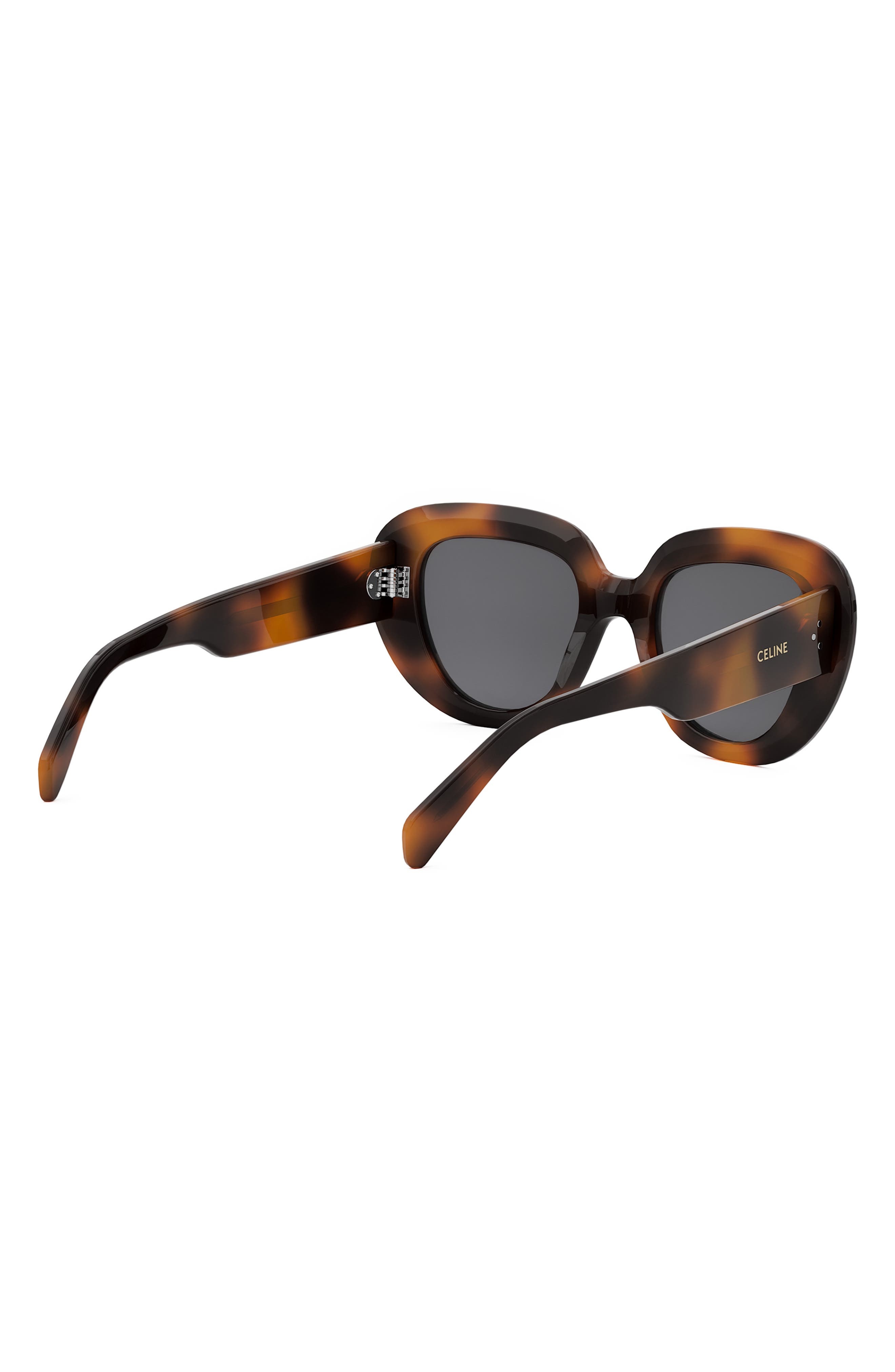 CELINE Bold 3 Dots 51mm Gradient Butterfly Sunglasses in Blonde Havana /Smoke at Nordstrom - 5