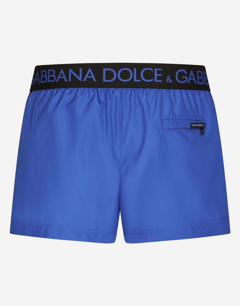 Dolce & Gabbana Short swim trunks with branded stretch waistband outlook