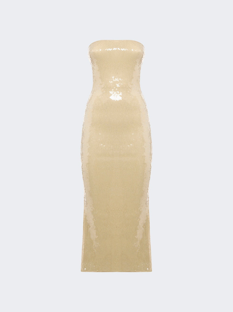 Marylin Strapless Dress Nude 1