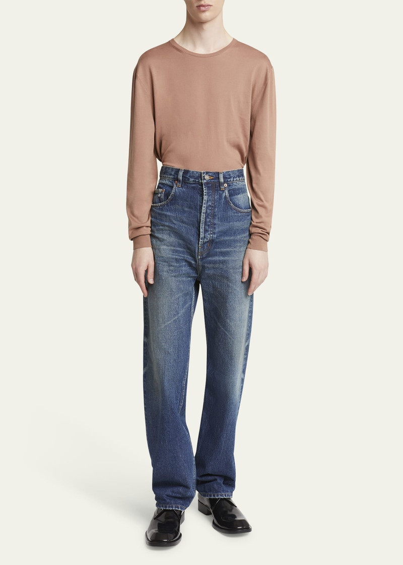 SAINT LAURENT Men's High-Waist Baggy Jeans outlook