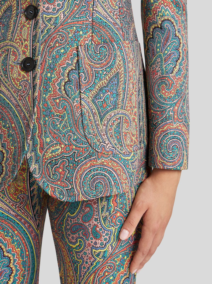 SINGLE-BREASTED PAISLEY JACKET - 2