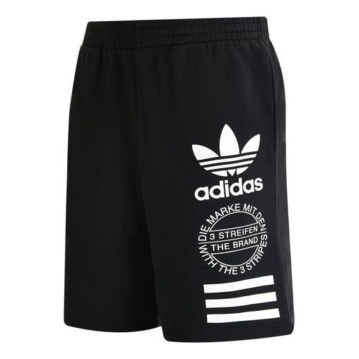 adidas originals Logo Printing Athleisure Casual Sports Shorts Black BQ0927 - 1