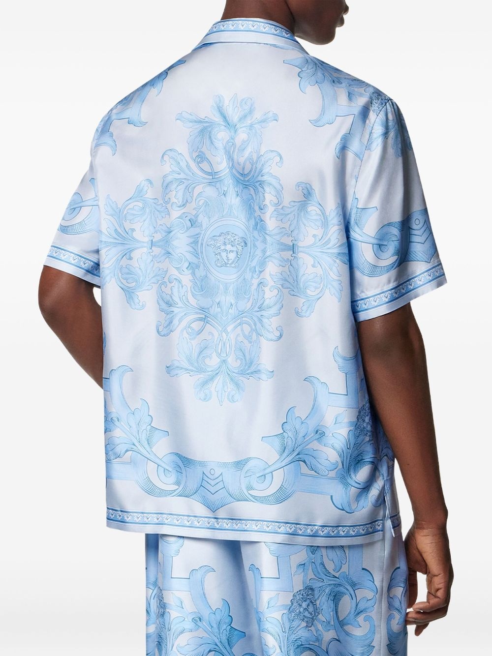 Barocco-print short-sleeve shirt - 4