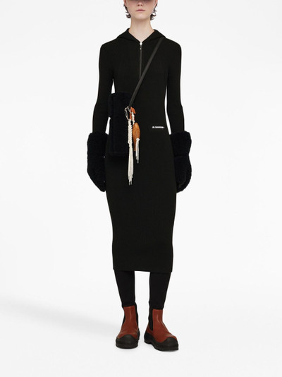 Jil Sander ribbed-knit hooded midi dress outlook