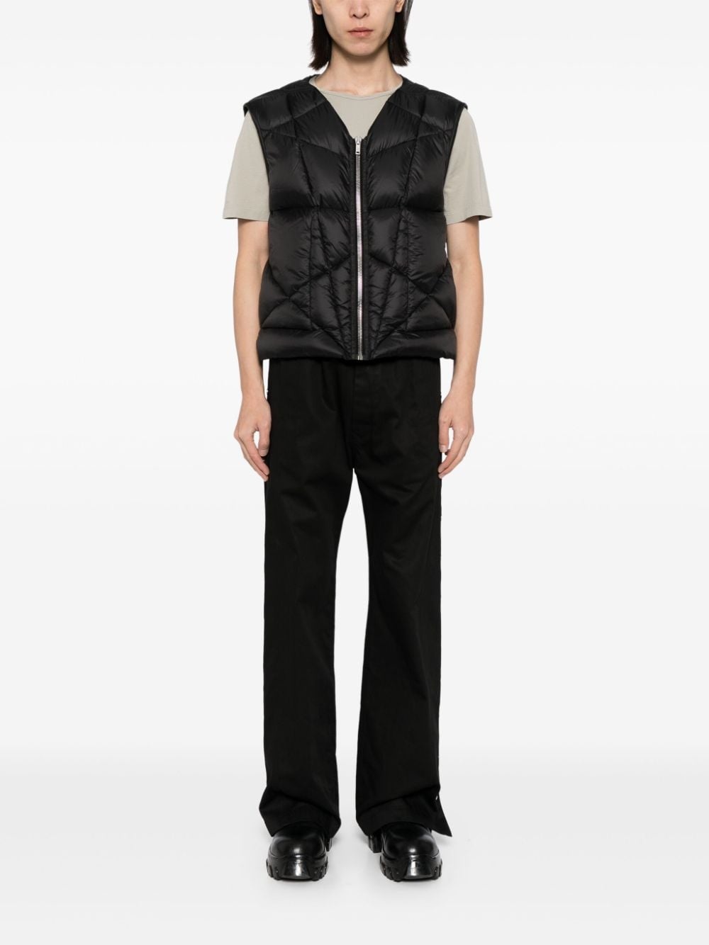 padded zip-up gilet - 2