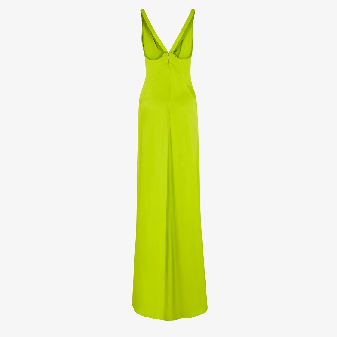 Acid green satin dress - 2
