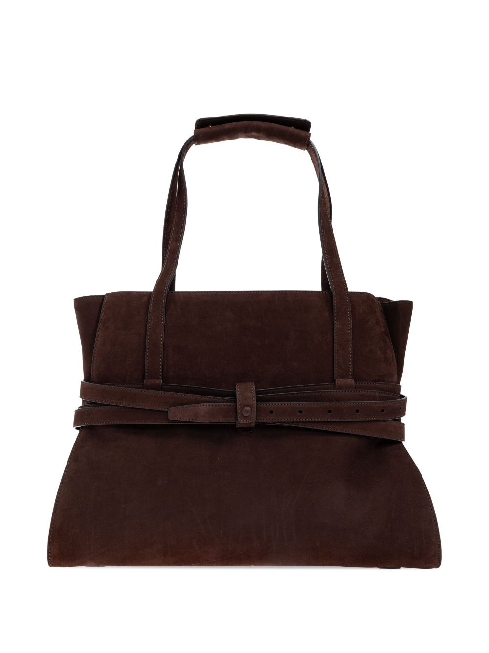 Tie Me belted suede tote bag - 3