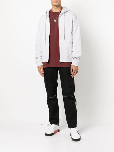 Off-White Diag stripe-print zip-front hoodie outlook