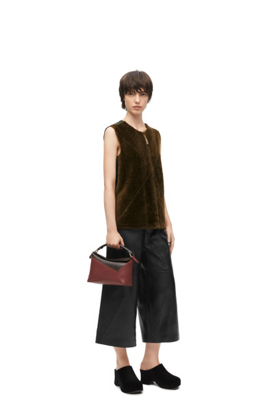 Loewe Puzzle Fold vest in shearling and wool outlook