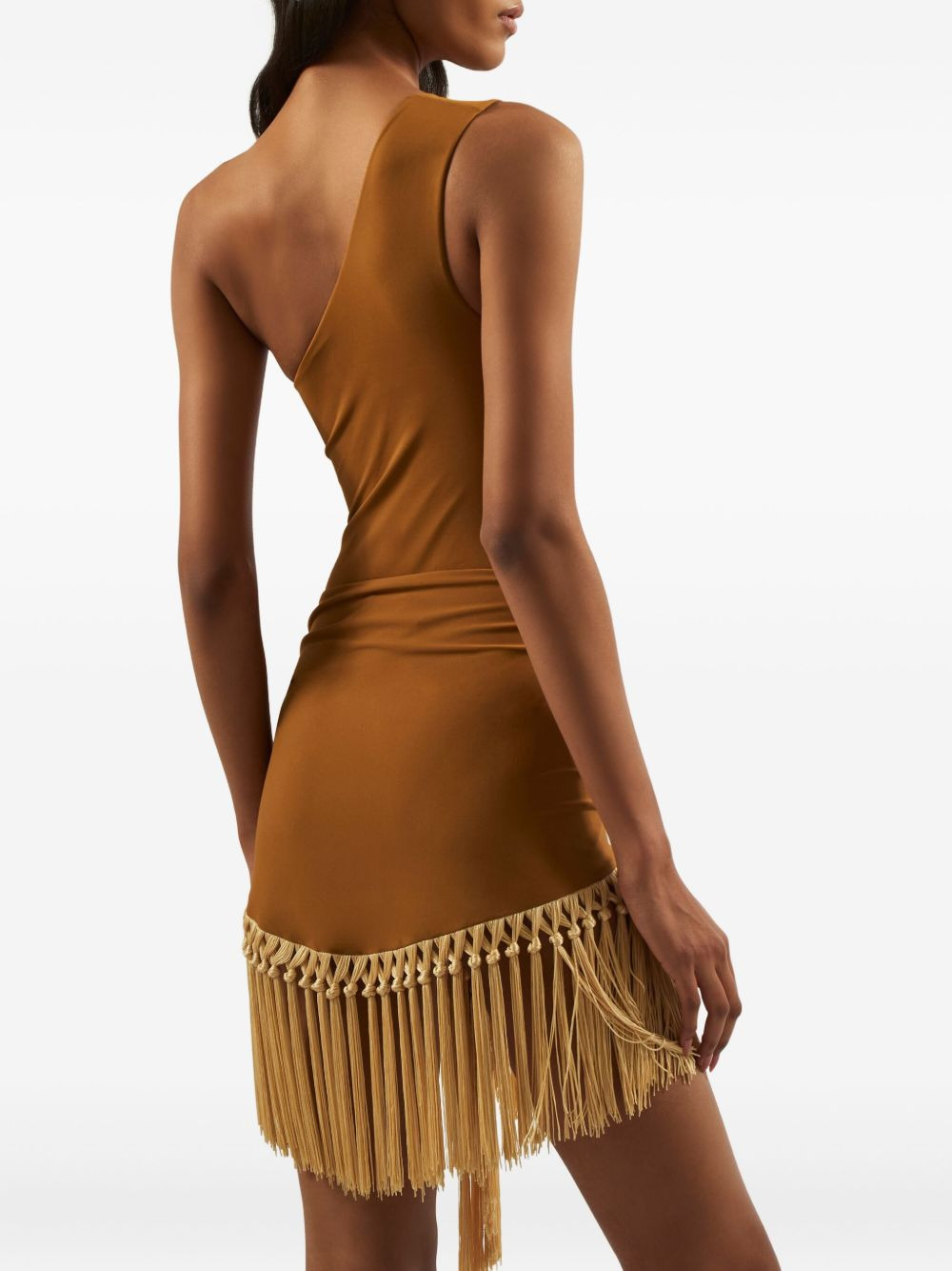 Yacare one-shoulder fringed swimsuit - 5