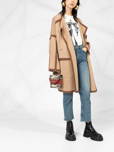 Chloé contrast trims cardi-coat outlook