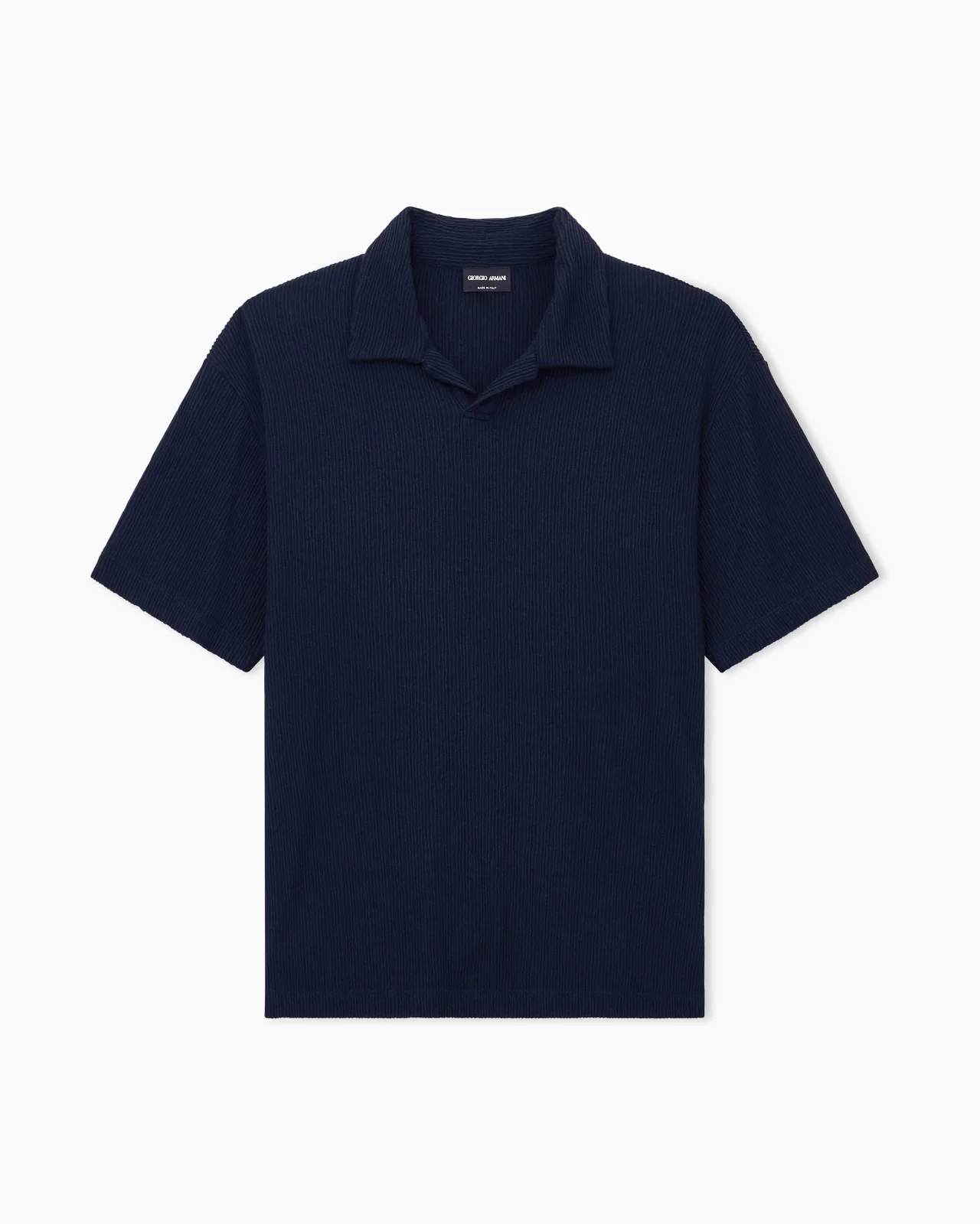 POLO SHIRT REGULAR FIT VISCOSE SEERSUCKER JERSEY - 1
