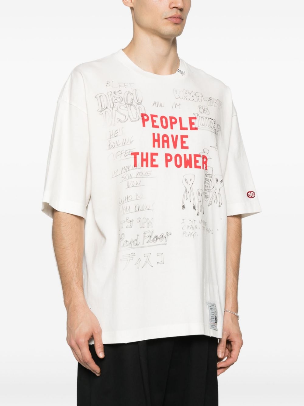 distressed-effect T-shirt - 3