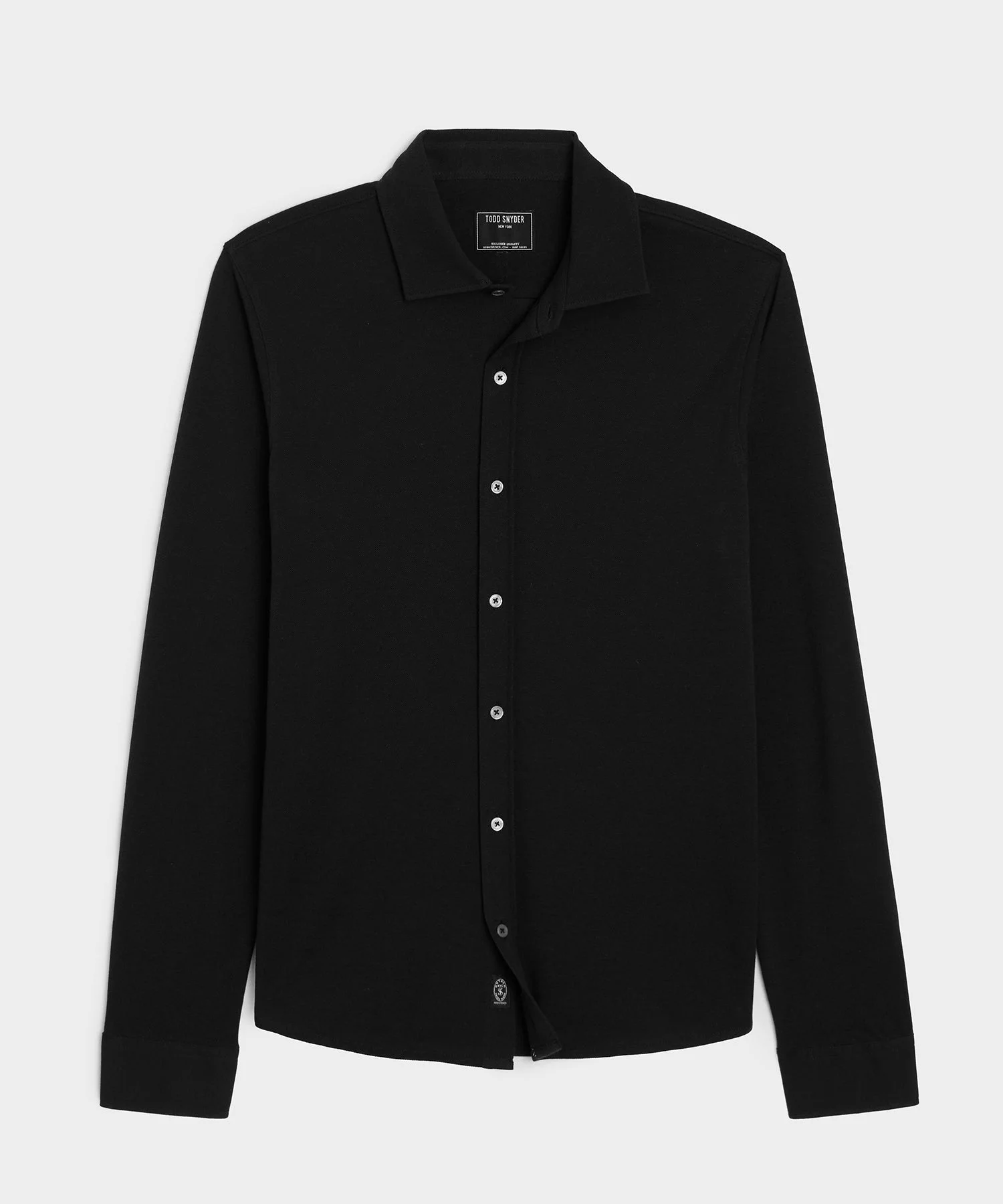 Cotton-Cashmere Pique Dress Shirt - 1