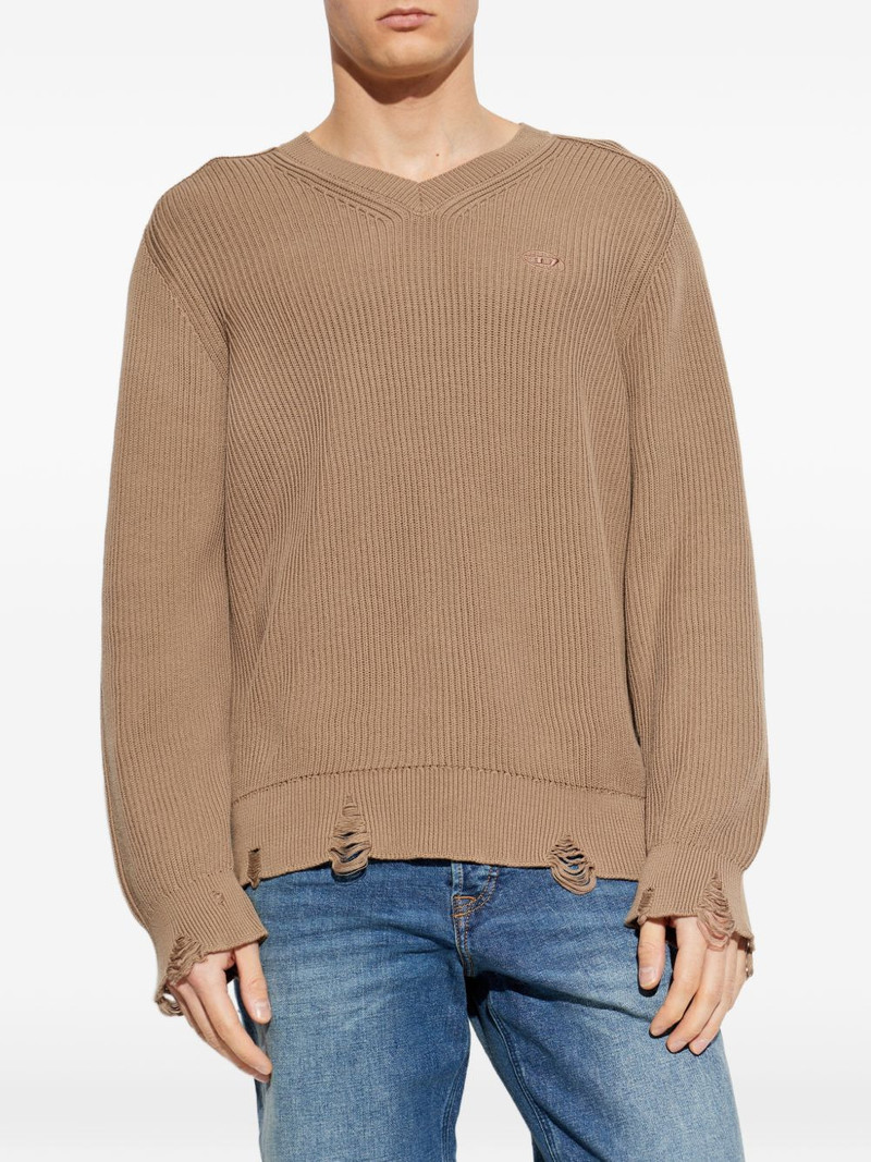 ribbed V-neck sweater 3