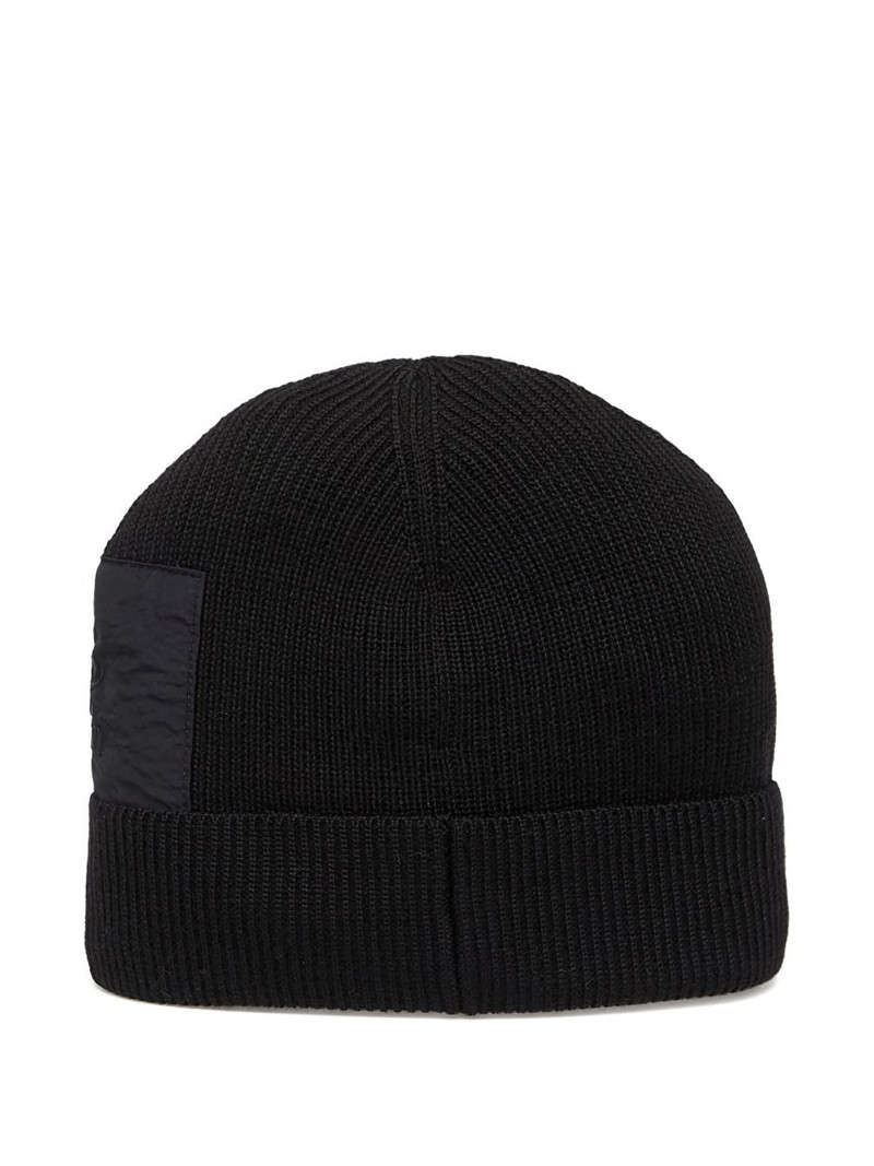 C.P. Company logo-embroidery wool beanie hat outlook