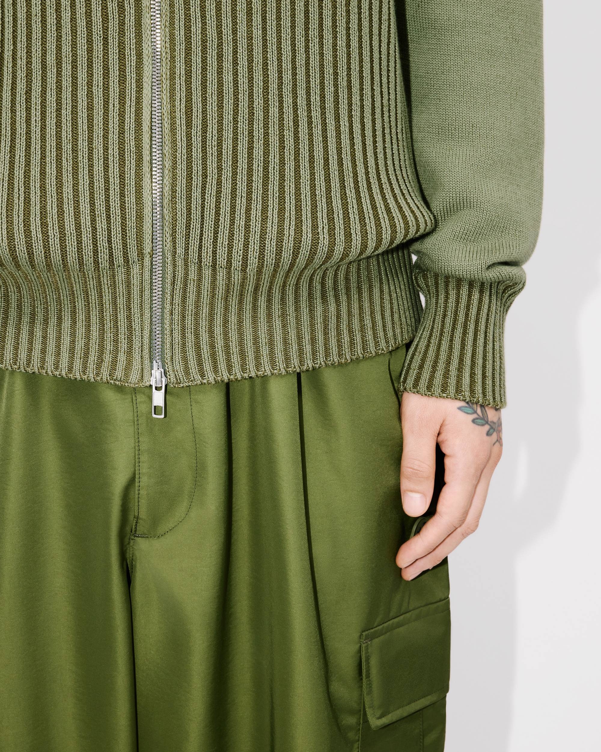 'Boke Flower 2.0' zipped cardigan in cotton and wool - 7